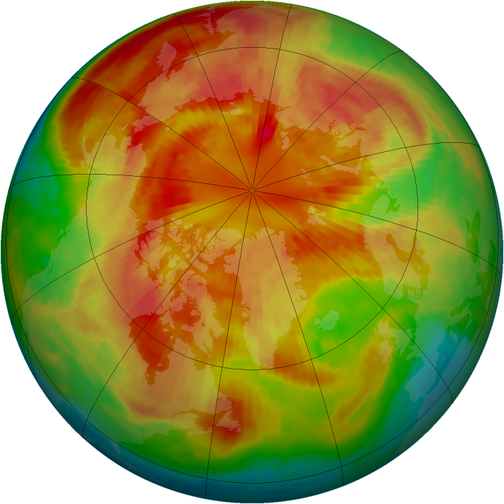 Arctic ozone map for 11 March 2001